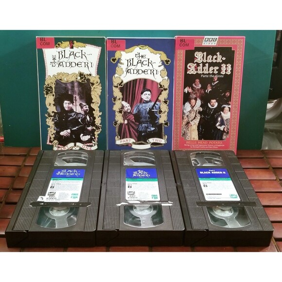 The Black-Adder I Pt 1 & 2 Black-Adder 2 Pt 1 Rowan Atkinson BBC 3 VHS Tapes - Picture 2 of 3